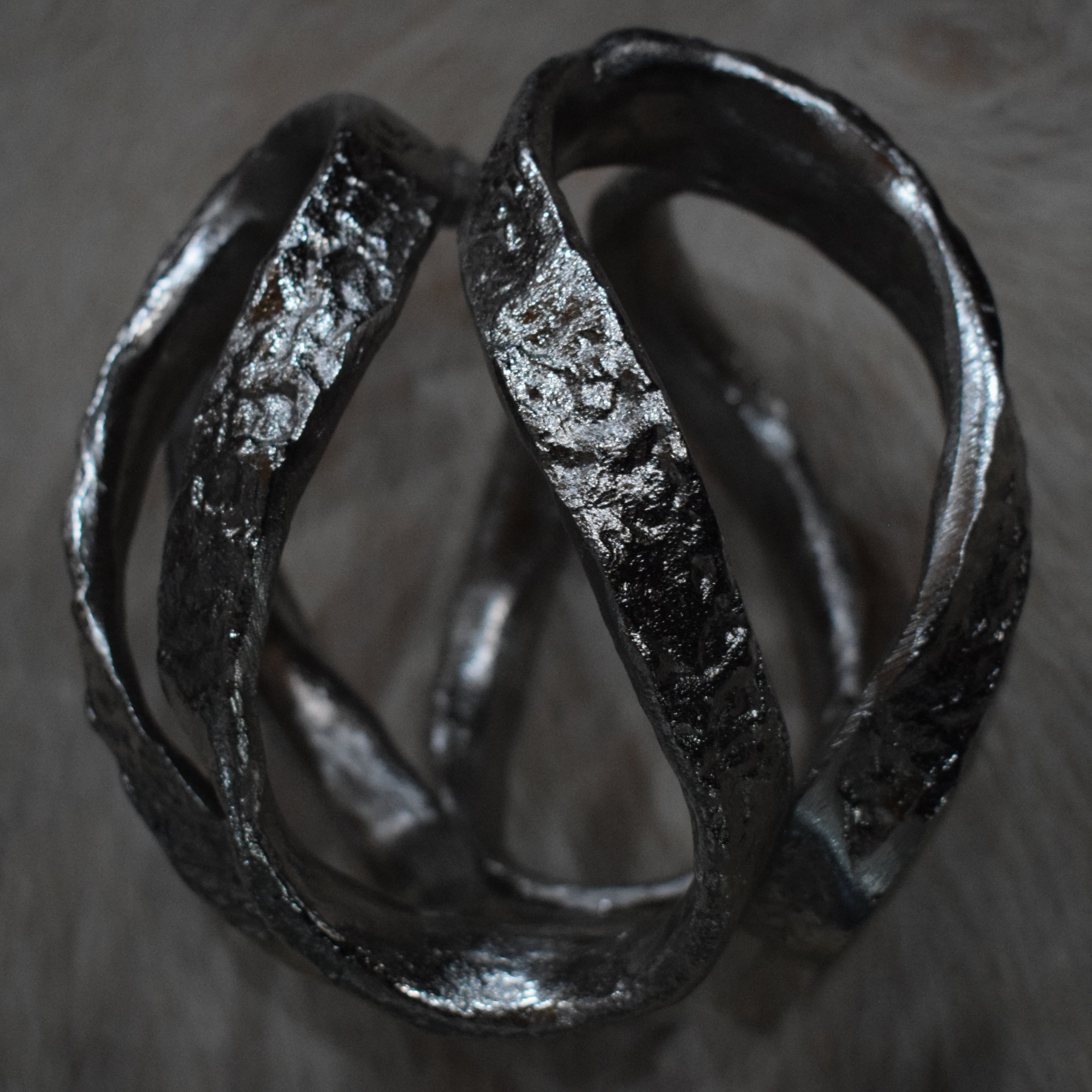 Silver Decorative Sphere Sculpture