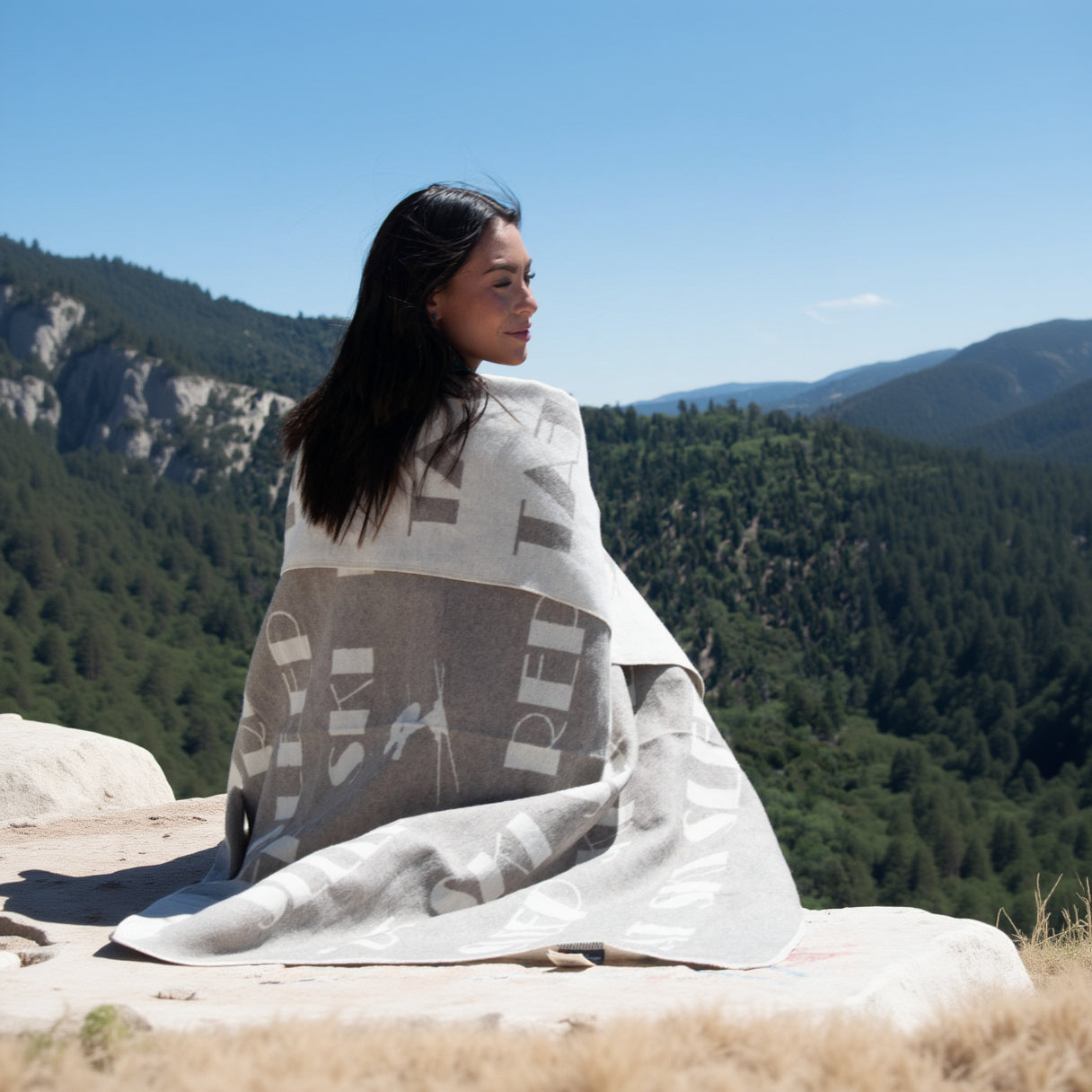 David Fussenegger Reversible Throw Blanket