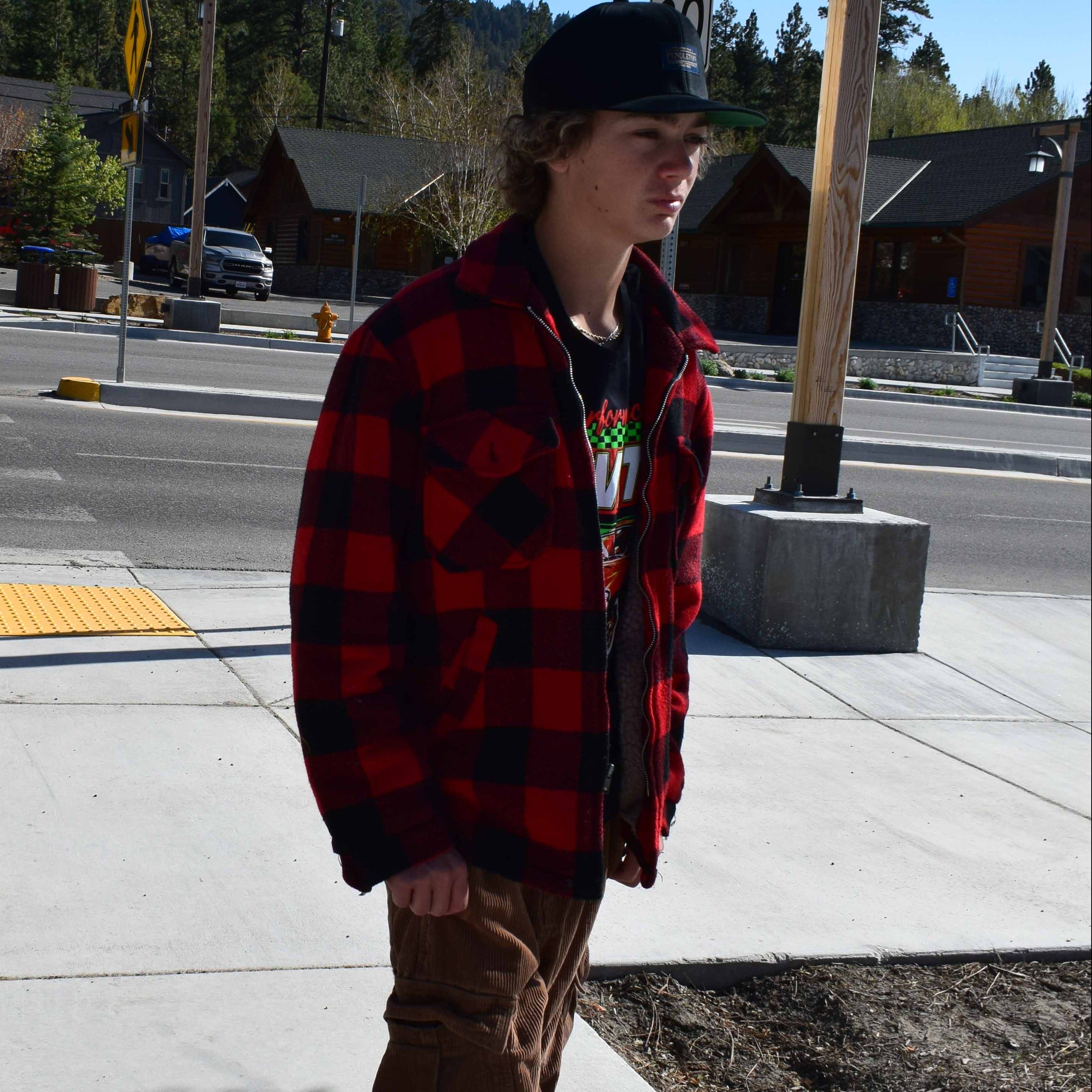 Cal Craft Red & Black Buffalo Plaid Wool Winter Coat 