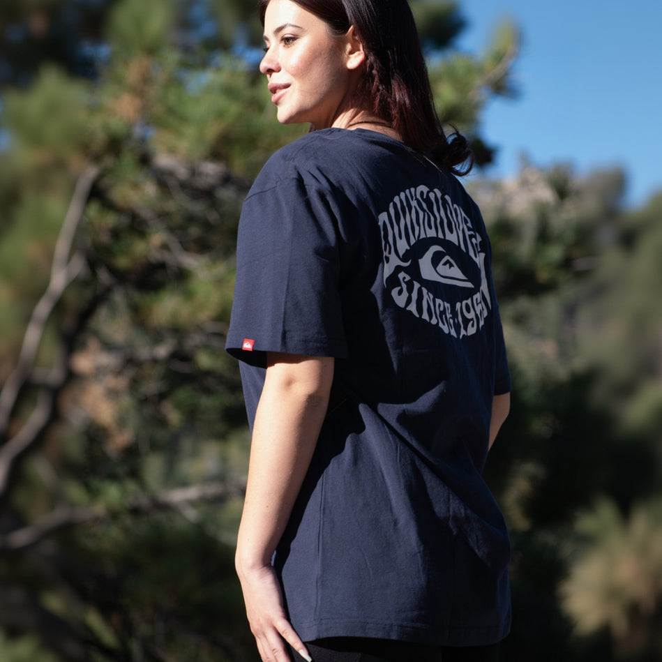 QUIKSILVER Rock Mode Graphic Tee Color:Navy