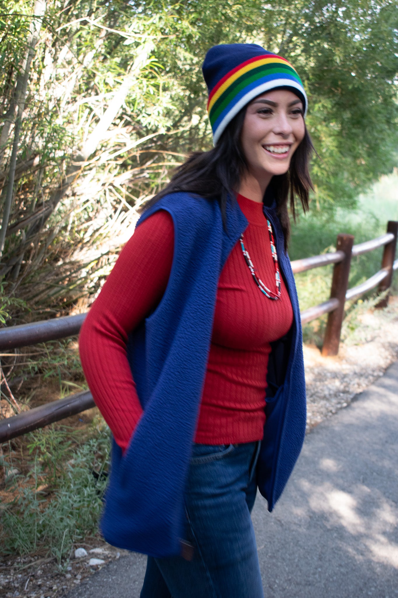 crown and ivy blue eve sherpa fleece vest womens full zip