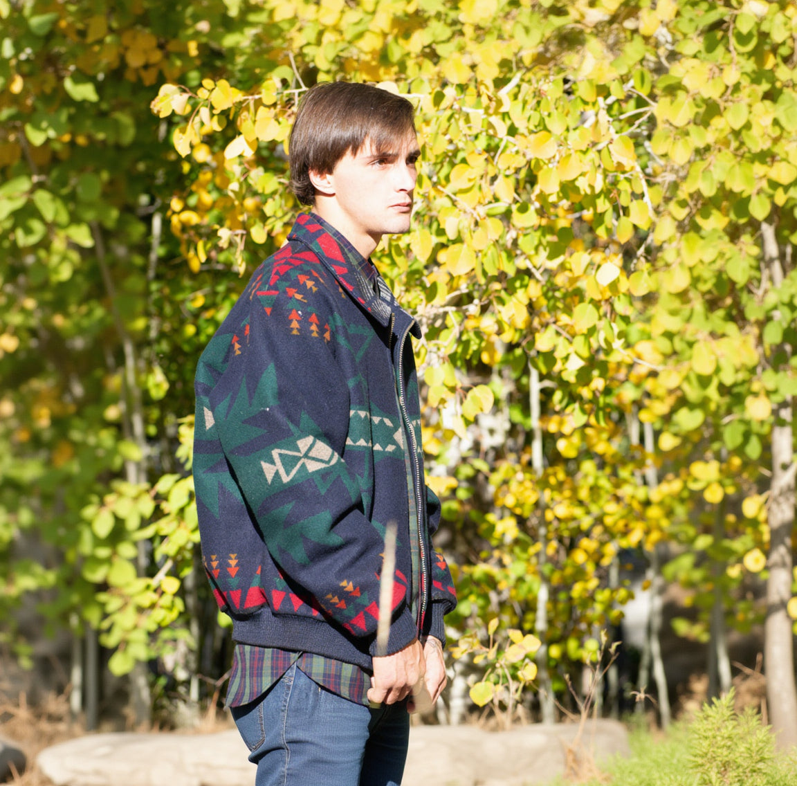 Vintage 80s & 90s Pendleton Southwestern Jacket Distressed Size: Large