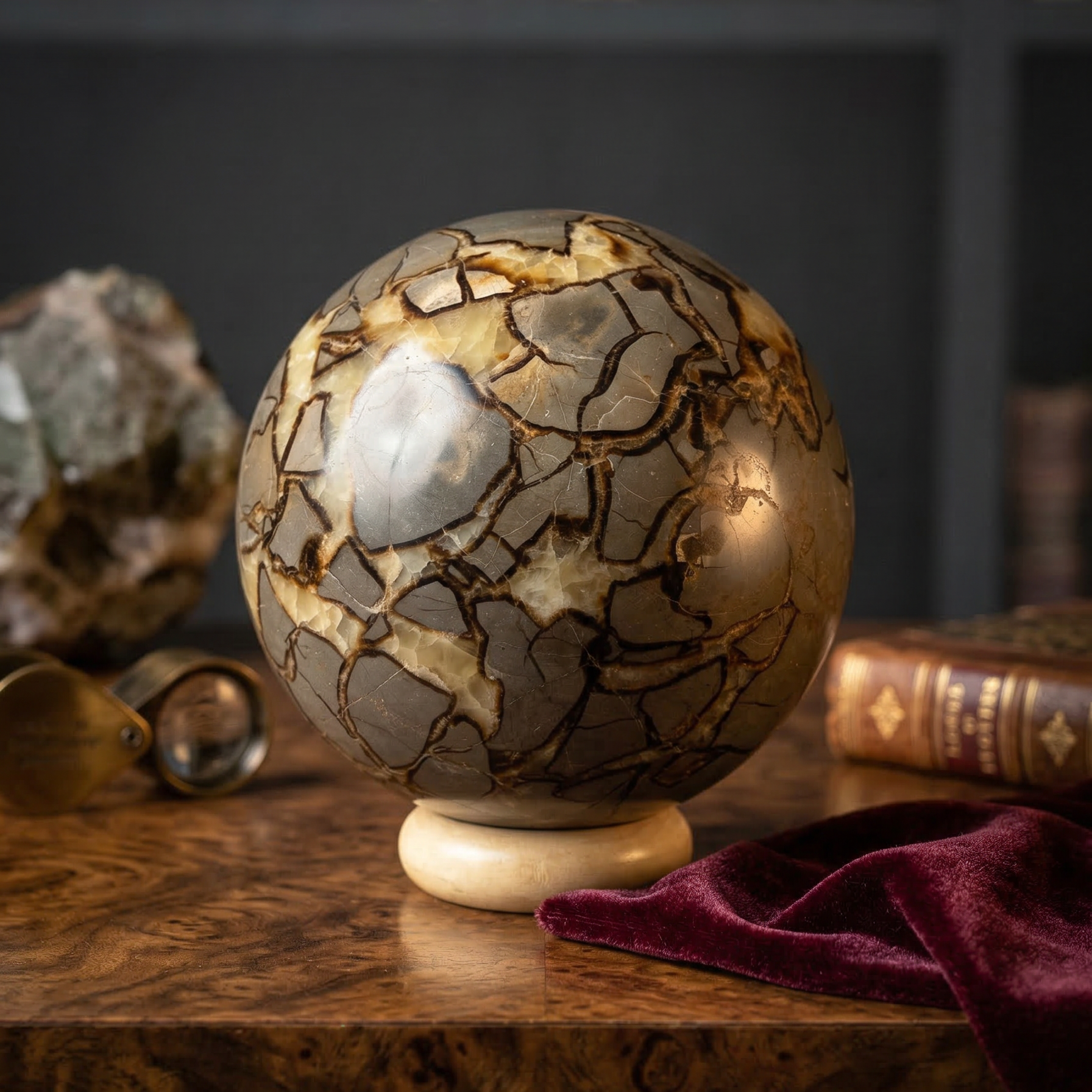 Septarian Nodule Crystal Ball