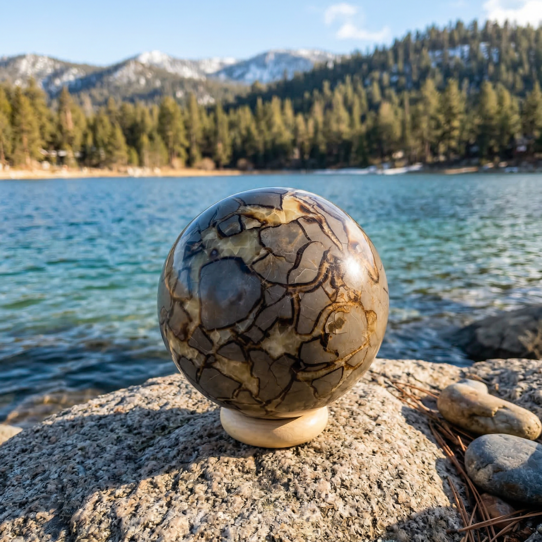 Septarian Nodule Crystal Ball