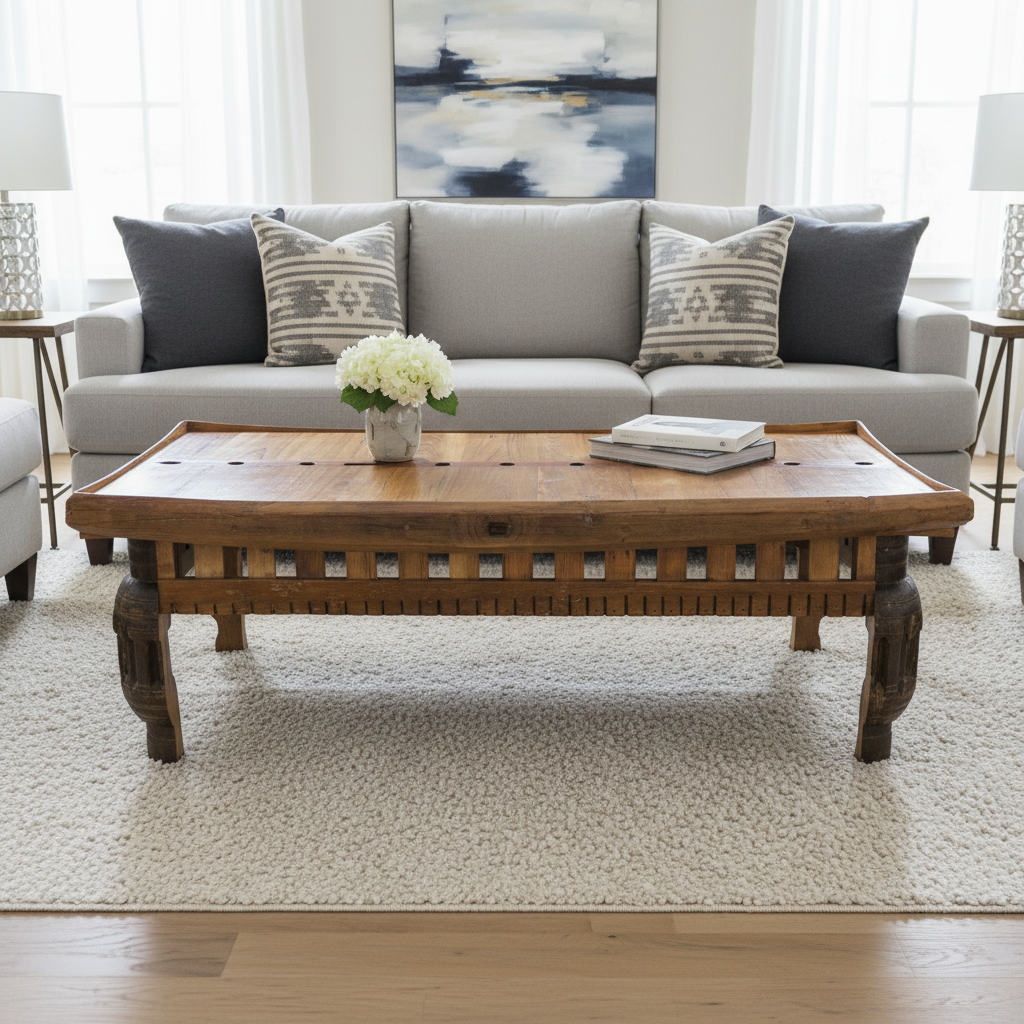 Reclaimed Hand Made Shipwrecked Wooden Coffee Table