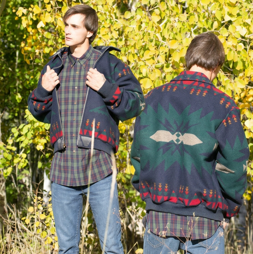 Vintage 80s & 90s Pendleton Southwestern Jacket Distressed 