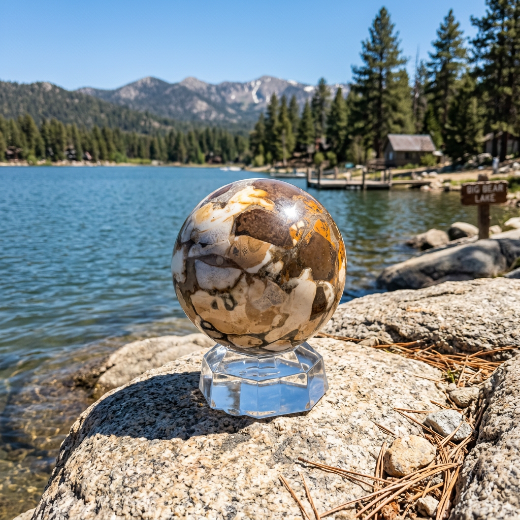 Striking King Cobra Jasper Sphere