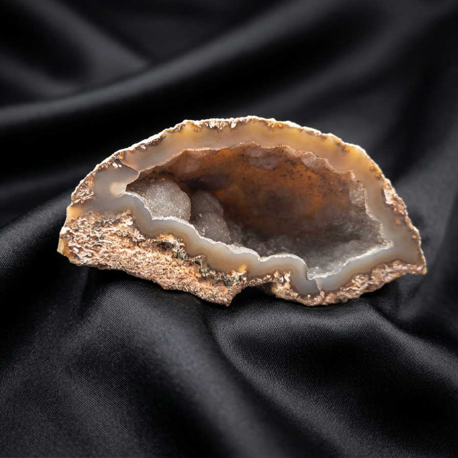 Striking Blue Agate Druzy Geode