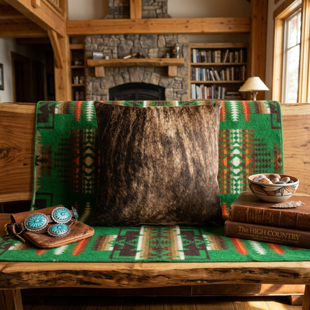 cowhide pillow 