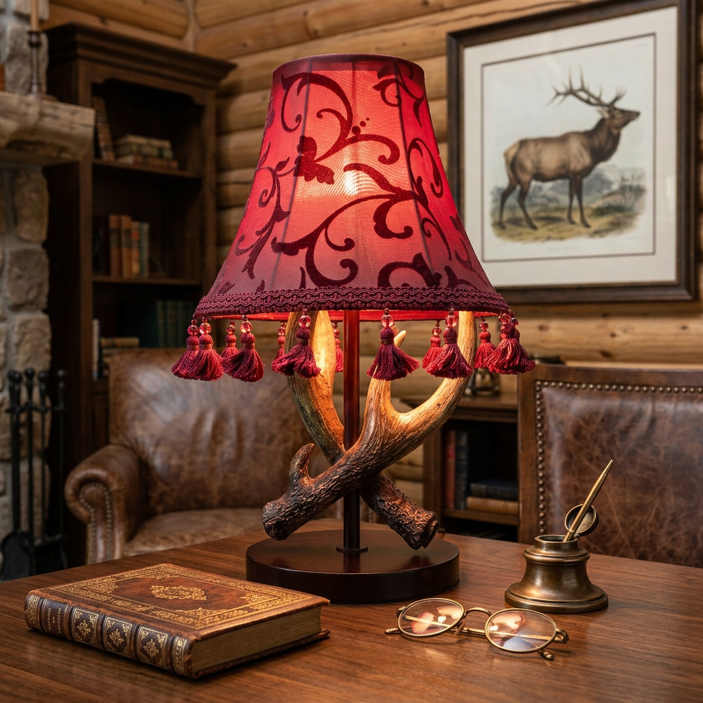 Rustic Decrotive Antler Lamp- shade not included