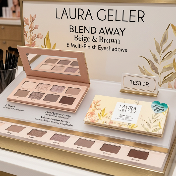 Laura Geller Blend Away Beige & Brown 8 Multi-finished Eyeshadows