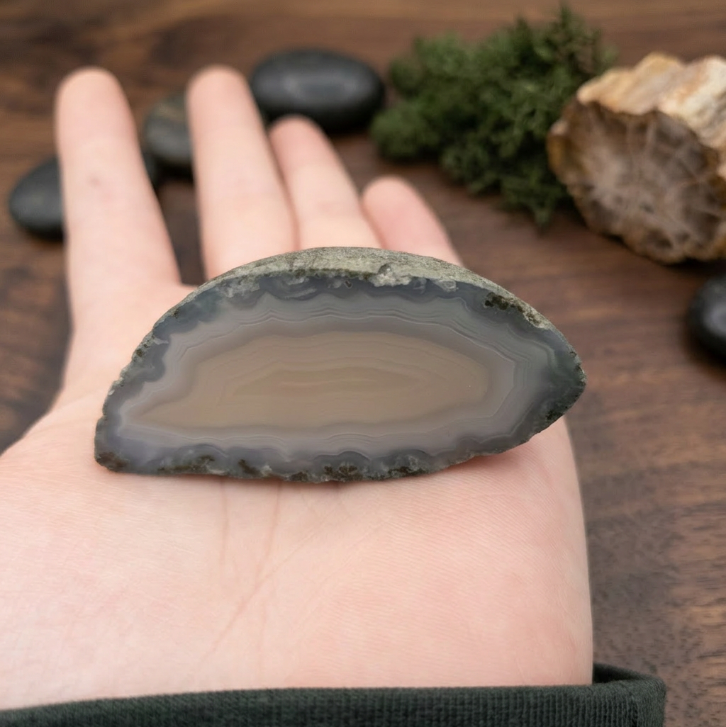 Amazing Half Polished Agate Stone