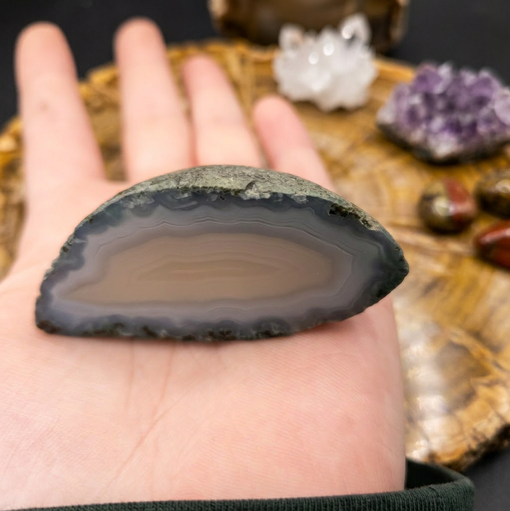Amazing Half Polished Agate Stone