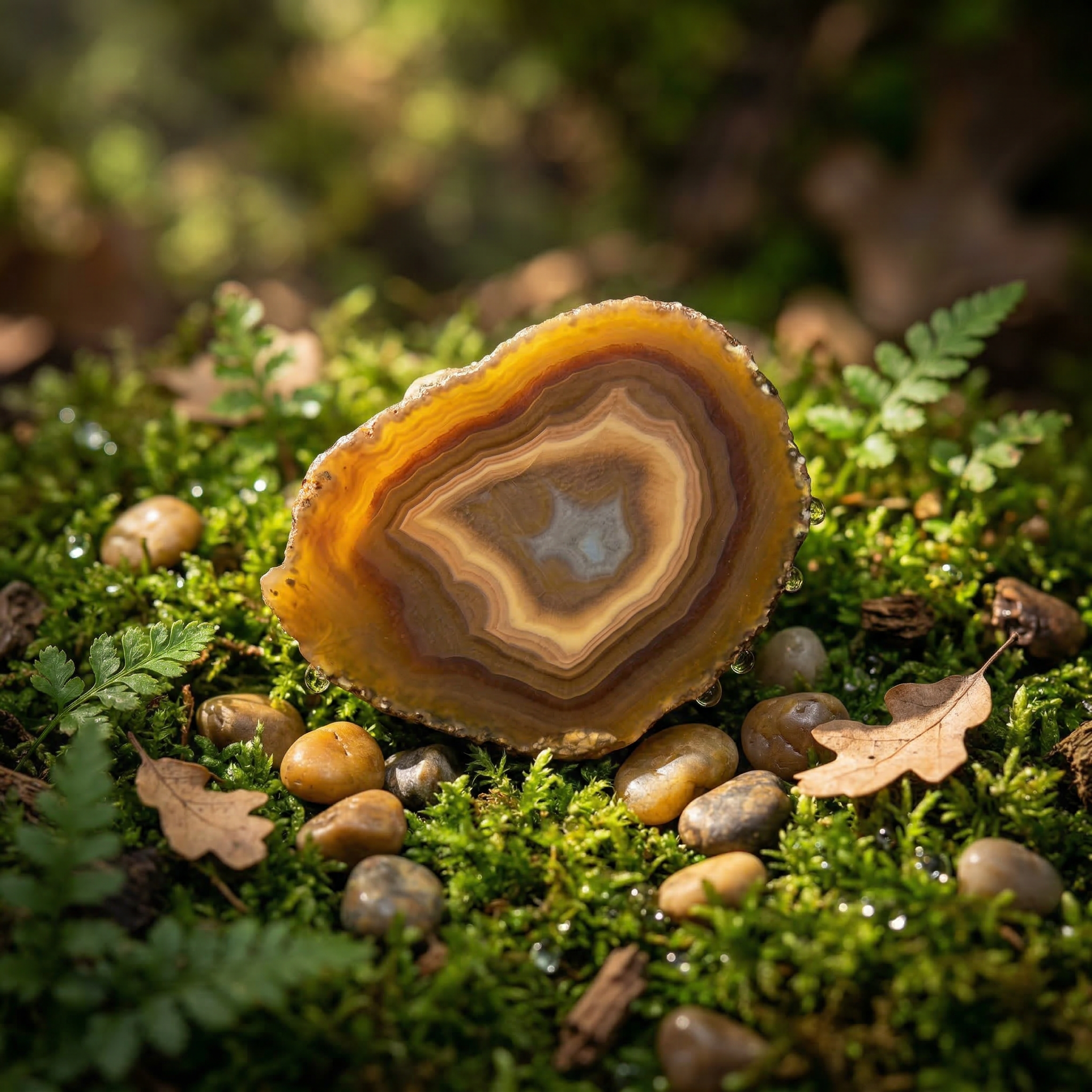 Natural Brown Agate Healing Stone