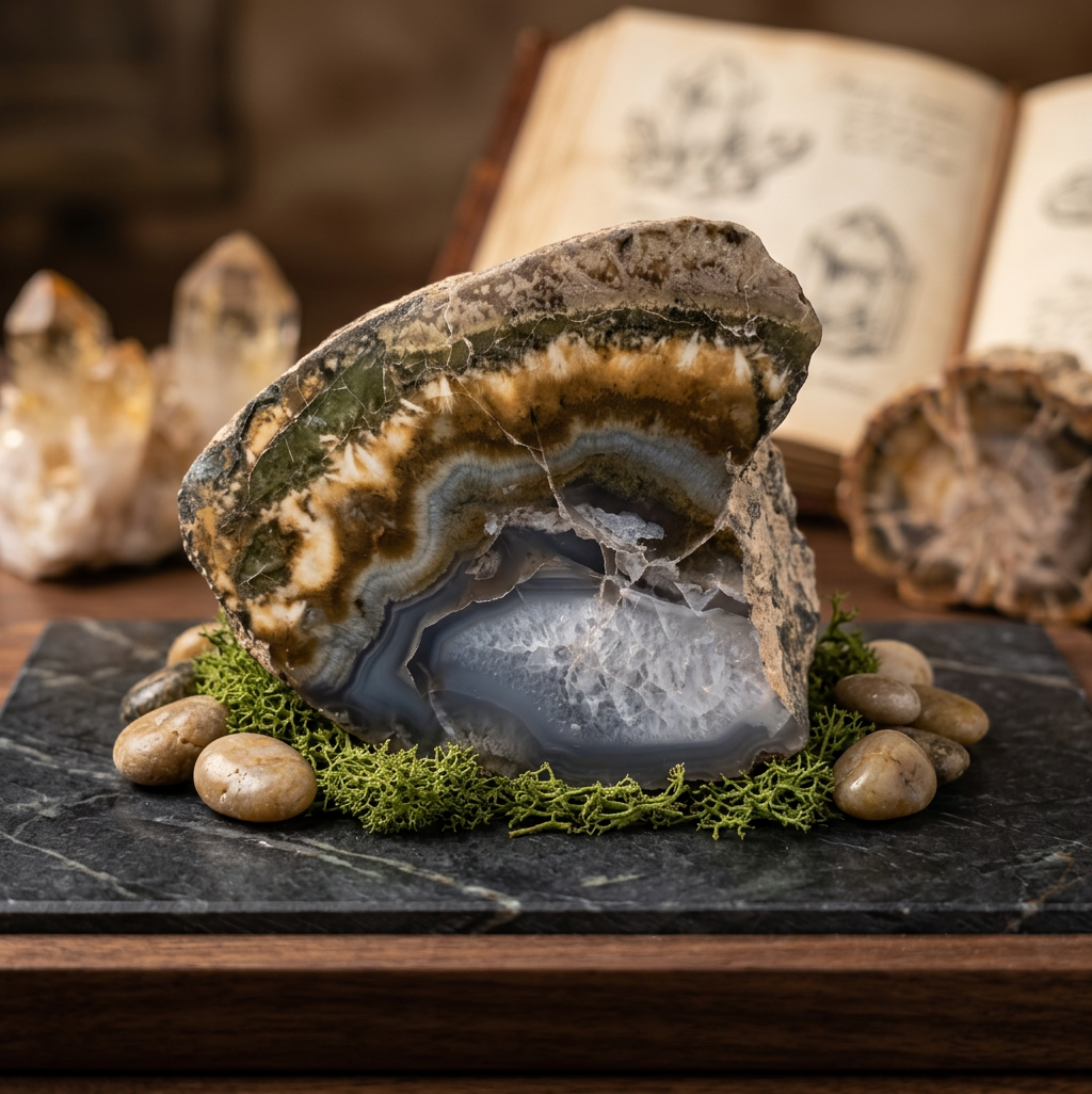 Amazing Banded Agate Geode Stone