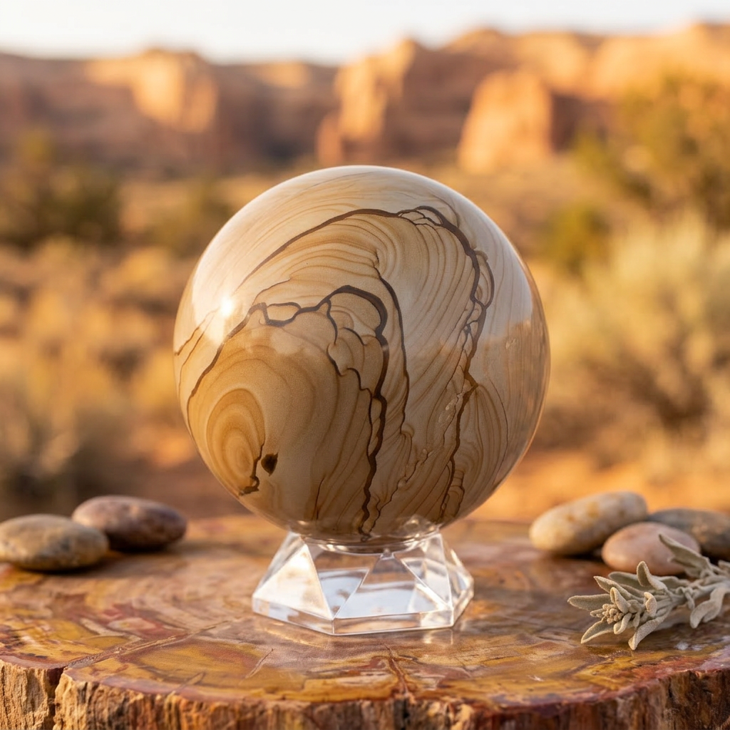 Stunning Polychrome Jasper Sphere