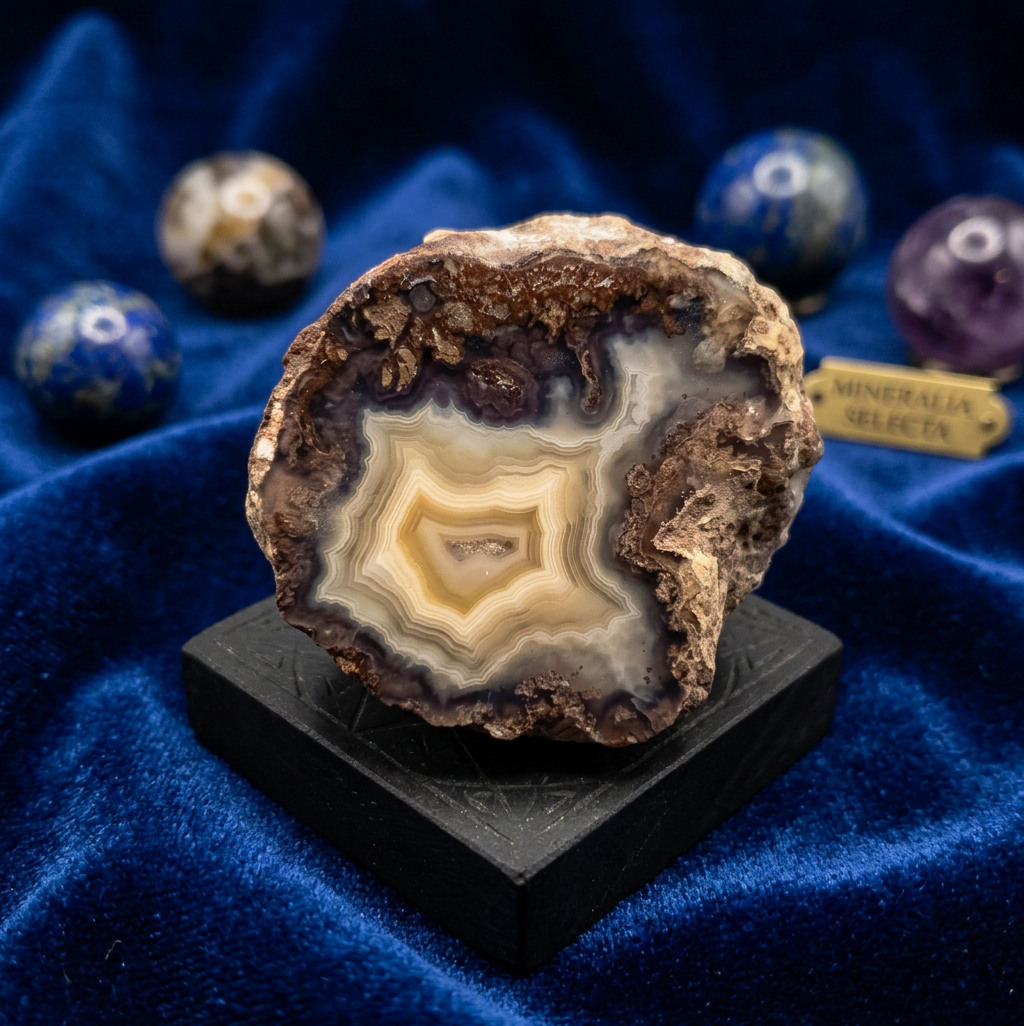Amazing Laguna Agate Half Polished Stone