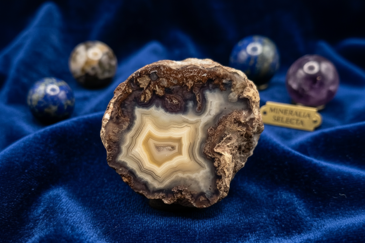 Amazing Laguna Agate Half Polished Stone