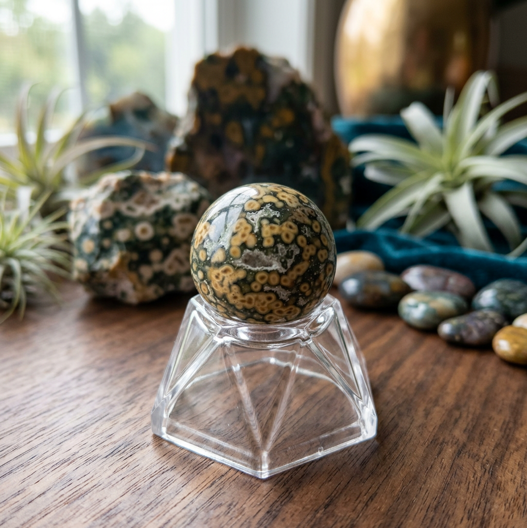 Amazing Marine Jasper Crystal Sphere