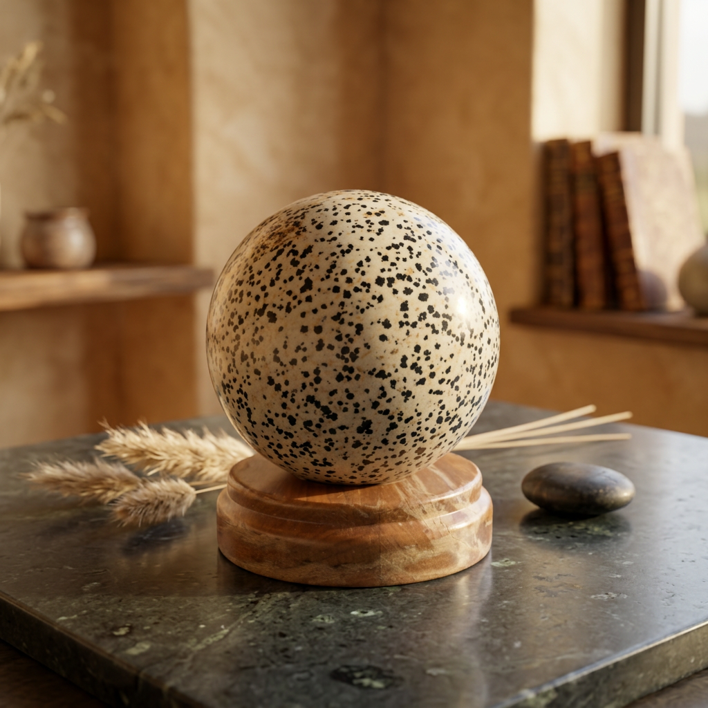 Genuine Polished Dalmatian Jasper Sphere