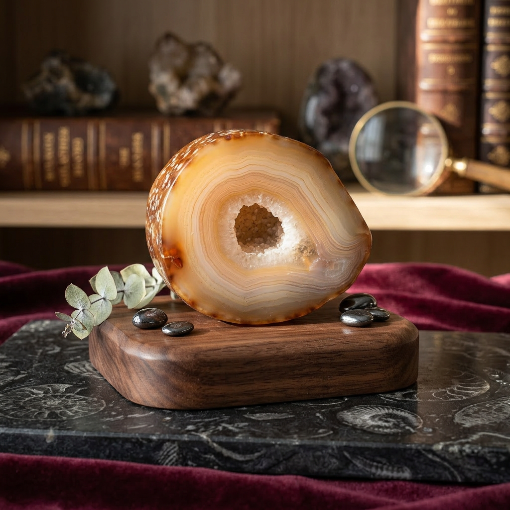 Natural Unique Polished Agate Quartz Geode