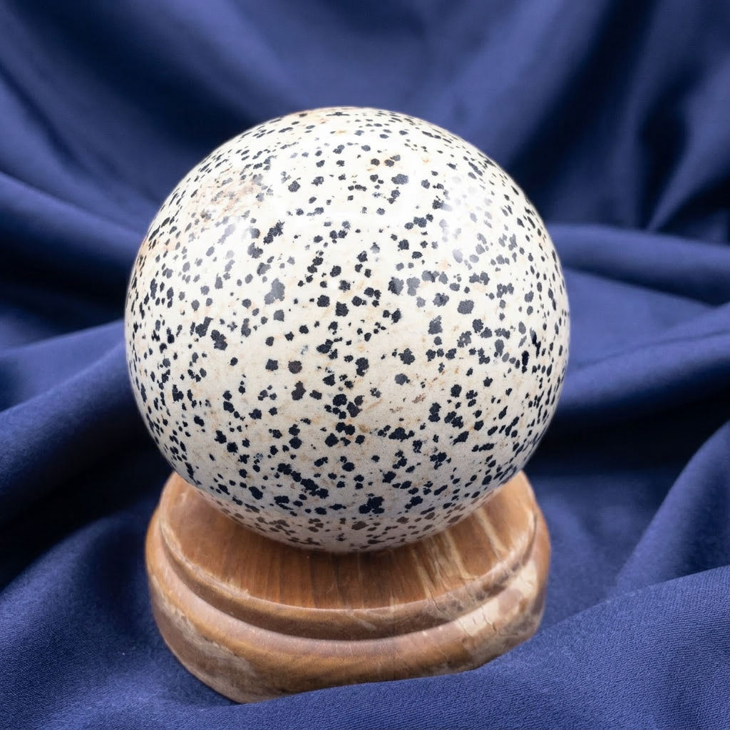 Genuine Polished Dalmatian Jasper Sphere