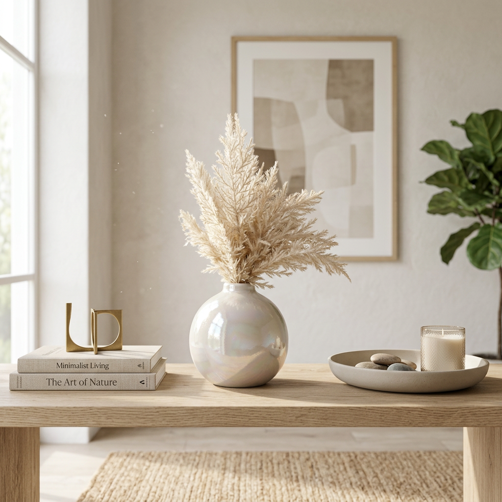 Cupcakes and Cashmere at Home - Iridescent Vase with Fake Flowers