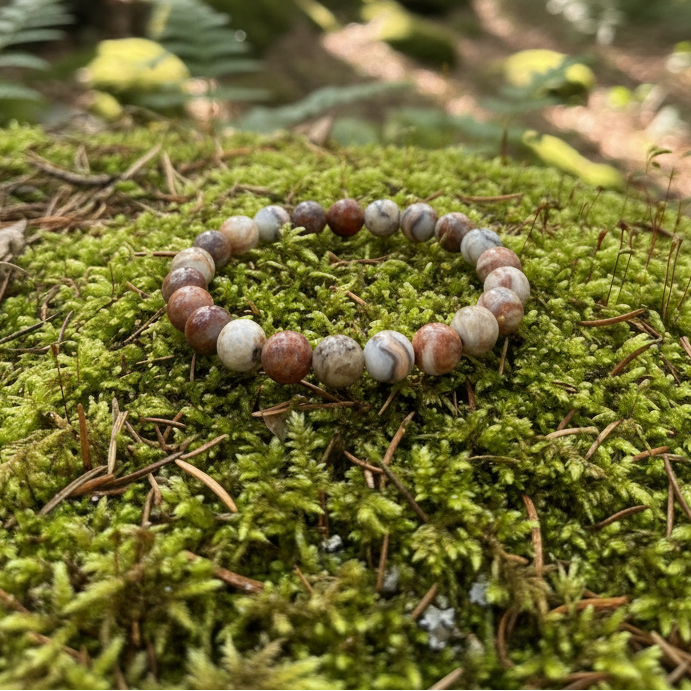 infinite warrior Agate beaded bracelet