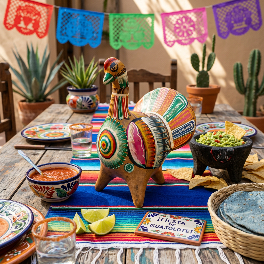 Tonala Terracotta Hand Painted Turkey