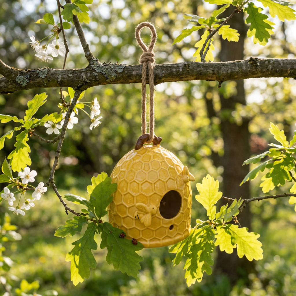 Decorative Honeycomb Beehive Birdhouse