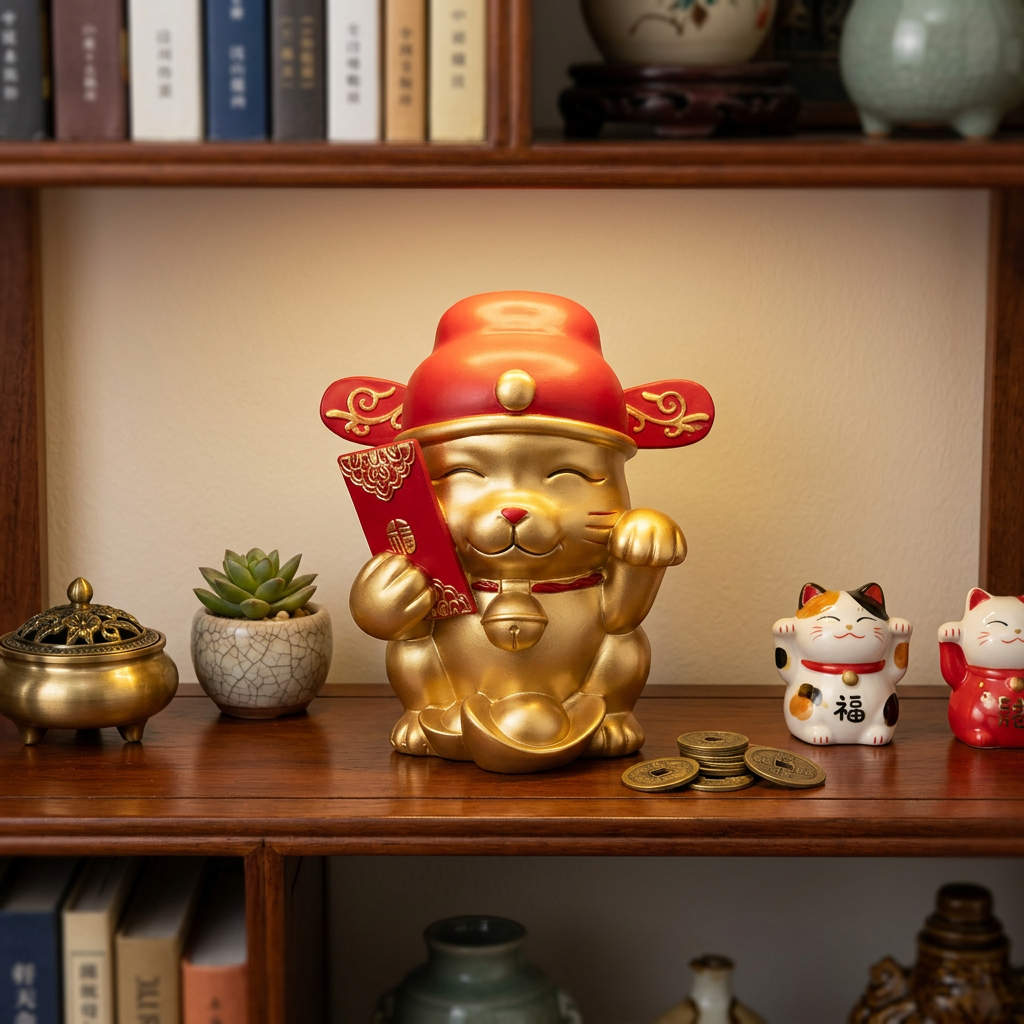  "Maneki-neko" (Lucky Cat) Figurine