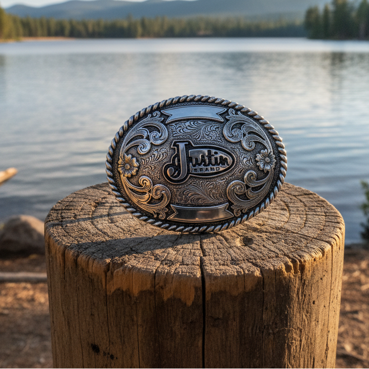 Vintage Justin Brand Belt Buckle