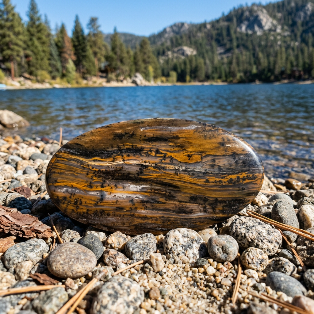 Smooth Dendritic Boron Wood Stone