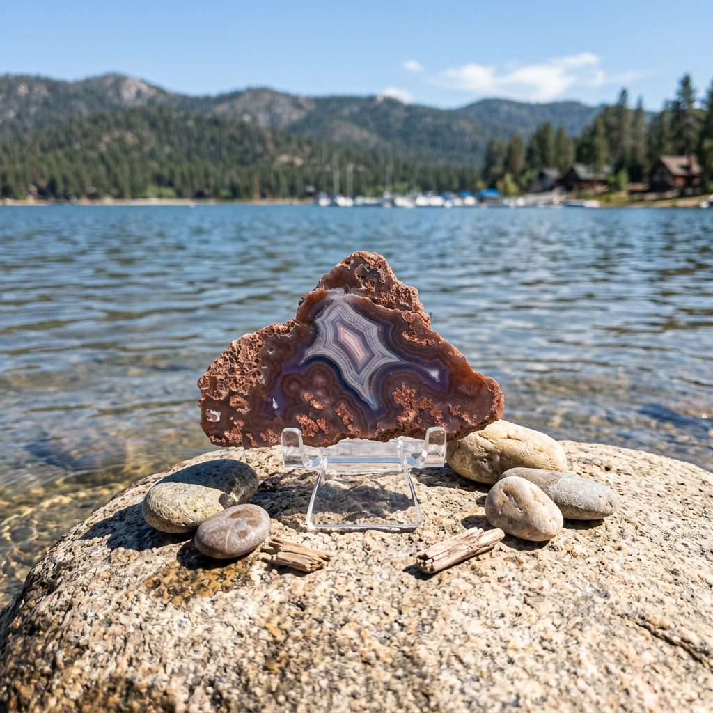 Banded Fortification Purple Agate
