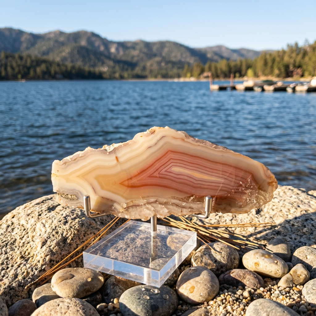Polished Banded Agate Slice