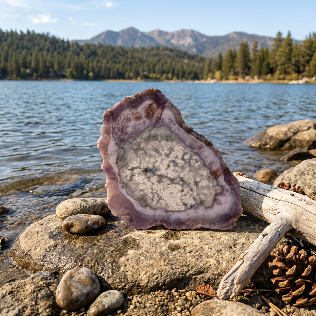 Purple Ocean Jasper Agate Slab