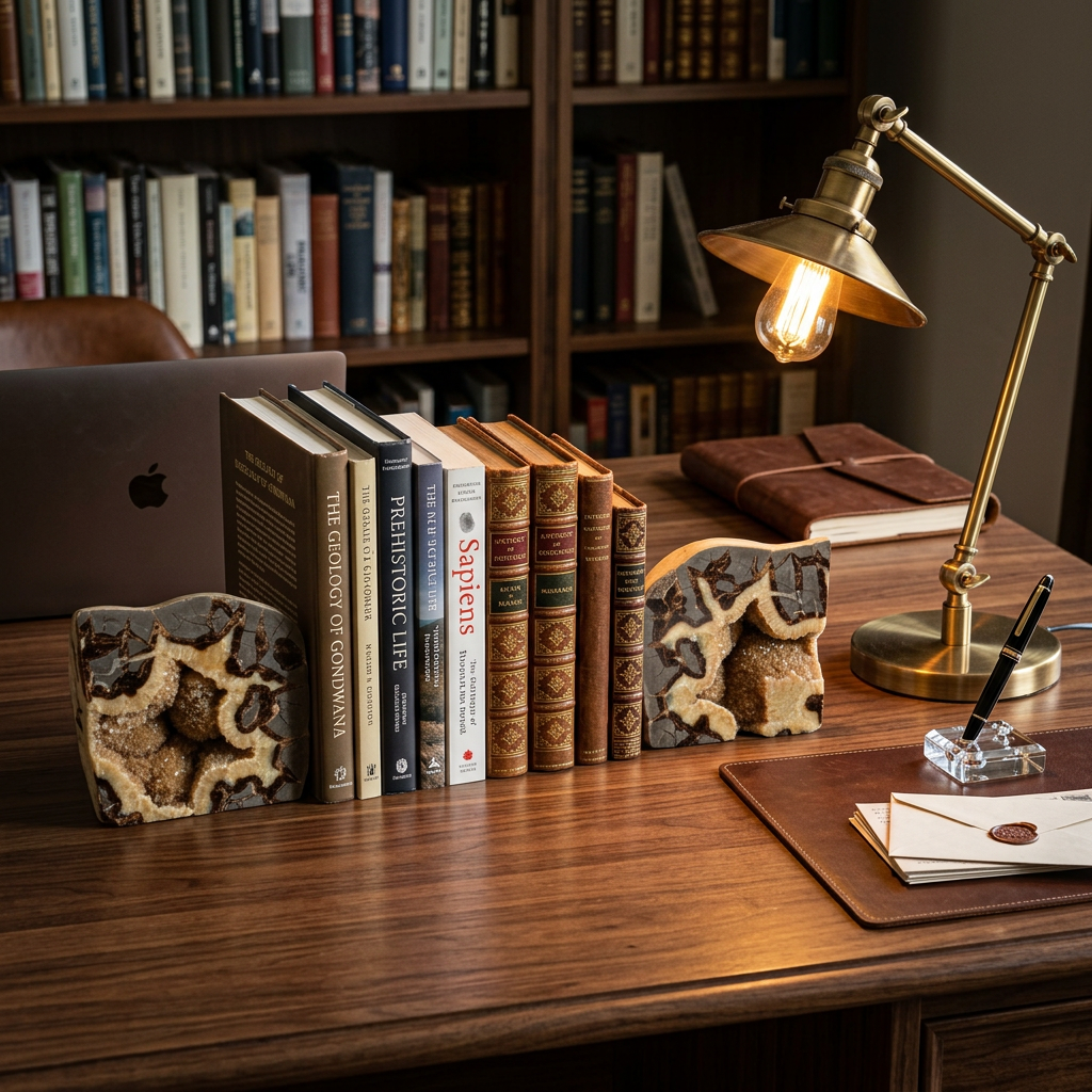 Septarian Nodule Bookends