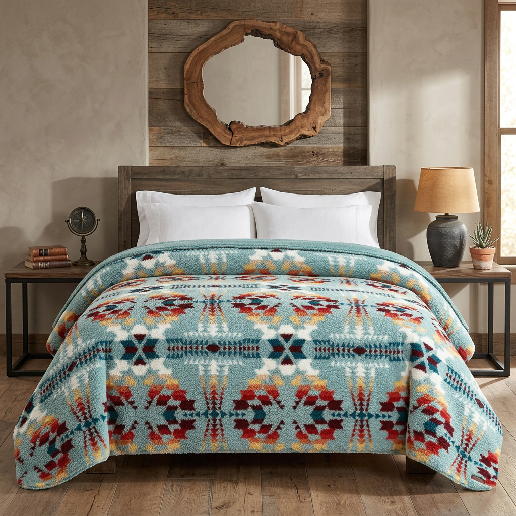Pendleton Sherpa Soft Fleece Throw Blanket