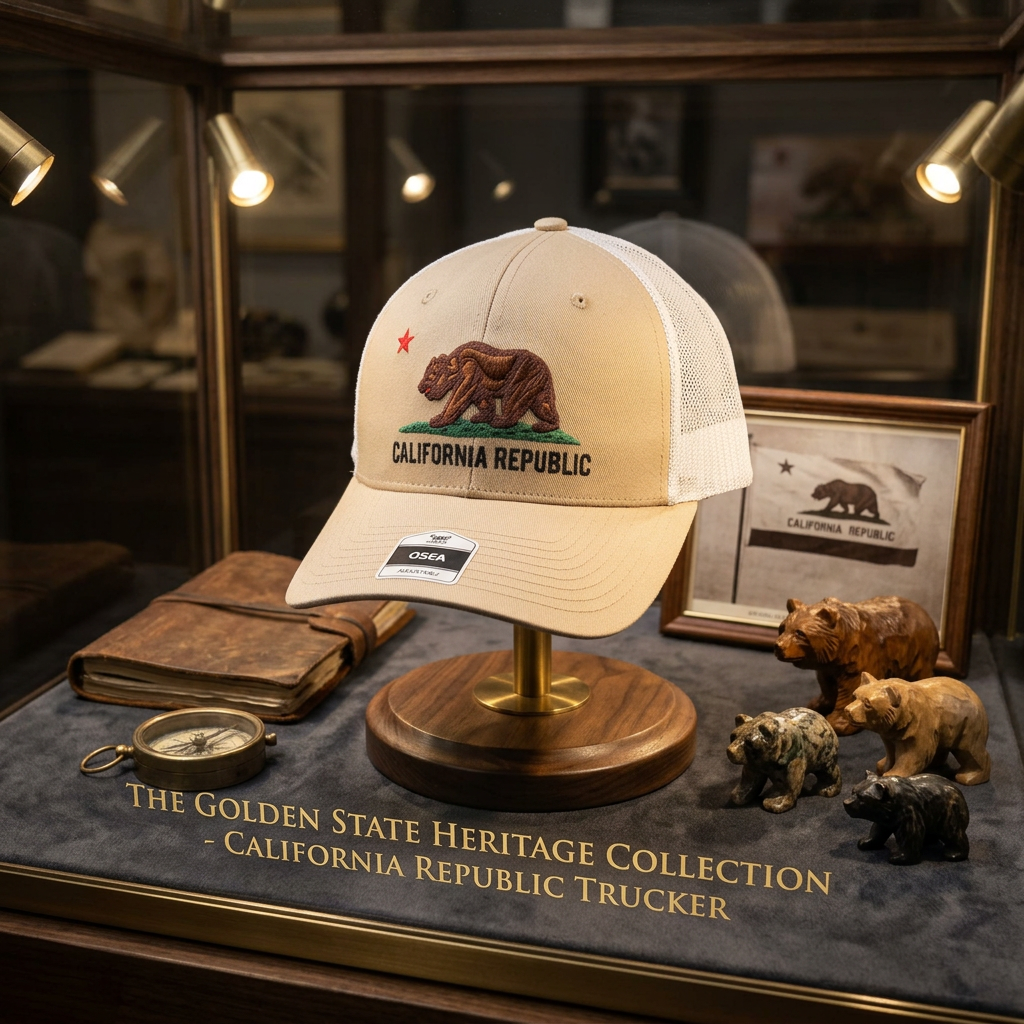 California Republic Tan hat With back Netting