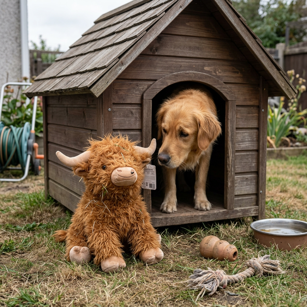 Highland Cow Soft Plush Squeaker Dog Toy