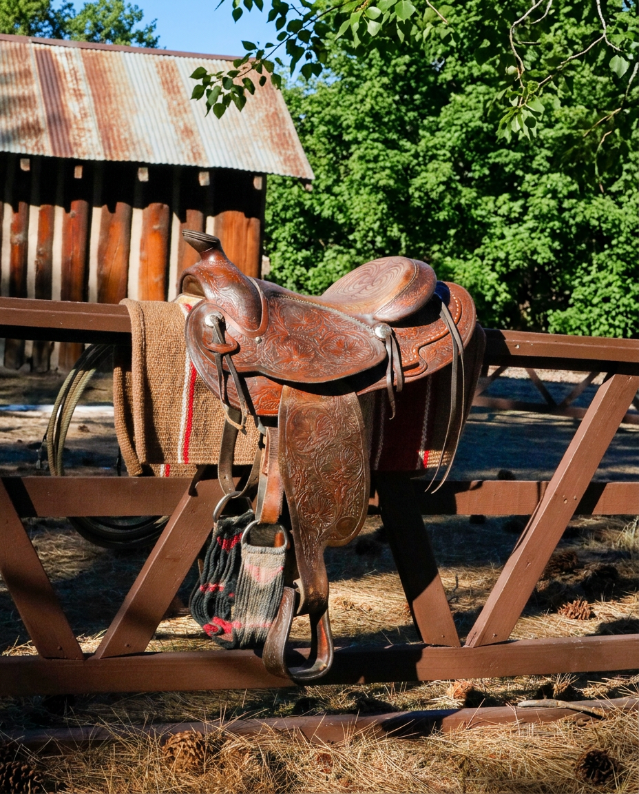 Vintage 1947 Tex Tan Hereford Series 16-Inch Western Show Saddle Model 3420