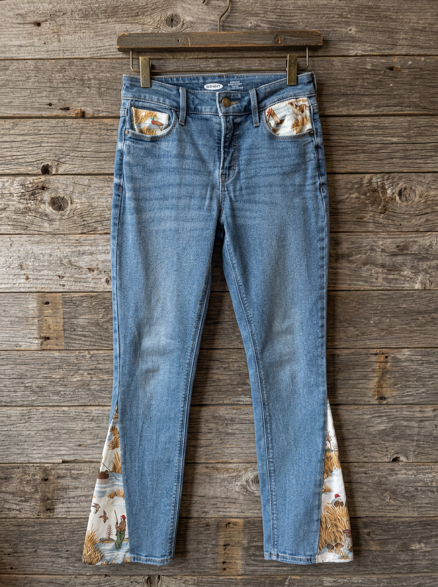 Old Navy Rockstar Super Skinny High Rise Jeans – Hunting Print Pockets
