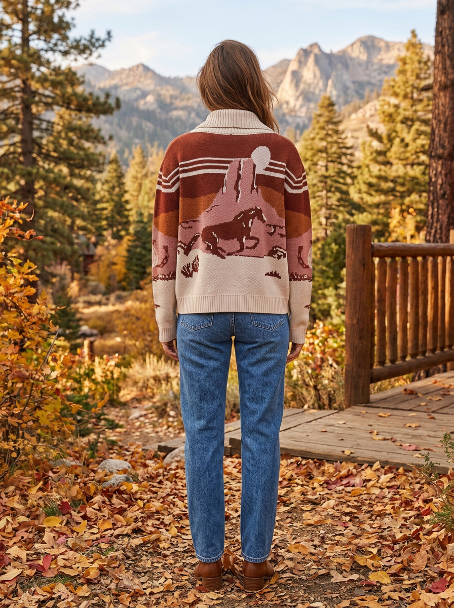 Pendleton Western Scenic Cotton Cardigan