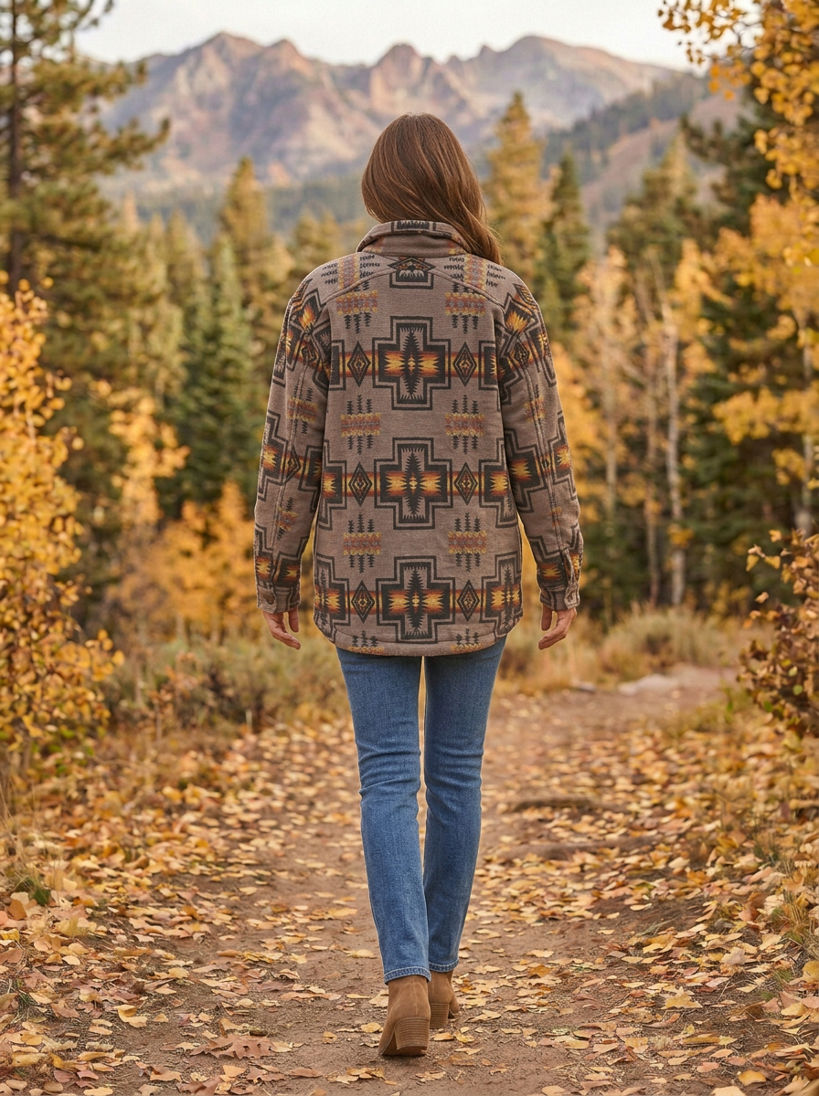 Pendleton Sherpa-Lined Aztec Button-Up Jacket