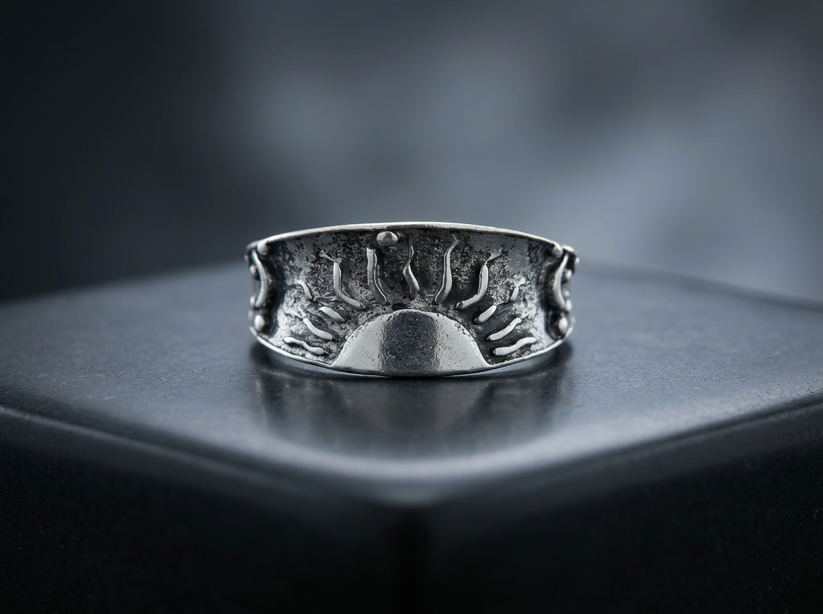 Sun & Moon Band Ring – Size 9