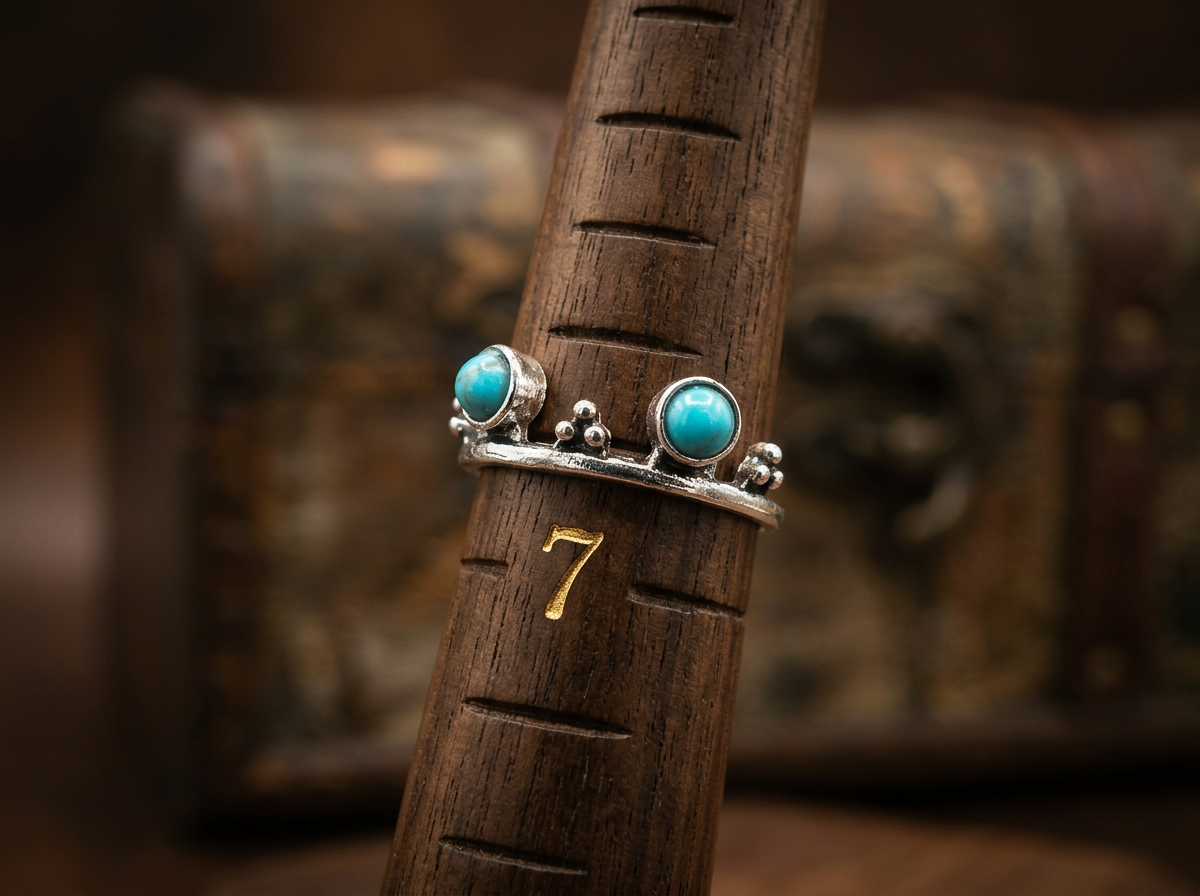 Turquoise-Style Western Ring – Size 7
