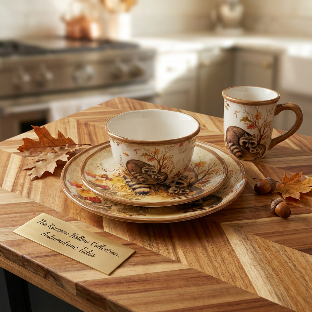 Certified International Pine Forest Animal 16 Piece Dinnerware Set, Service for 4