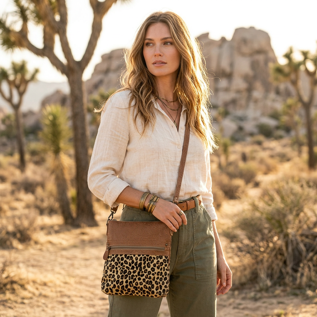 Myra Crossbody Leopard Print Bag