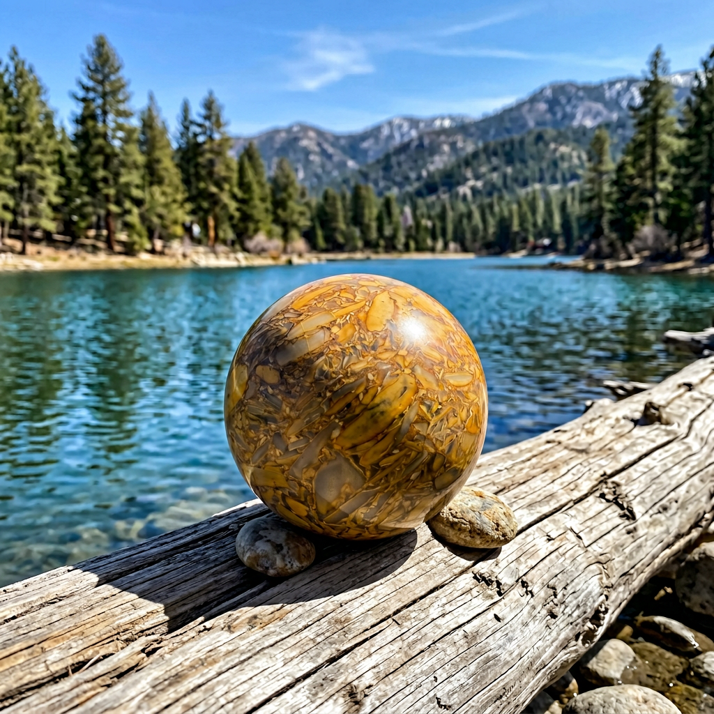 Stunning Bamboo Jasper Sphere