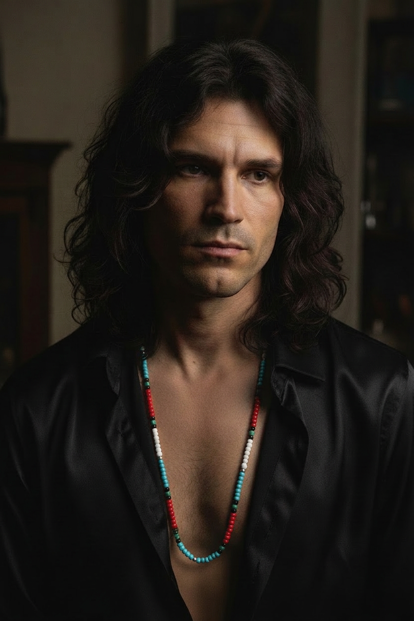 Jim Morrison Zephyr Beaded Necklace